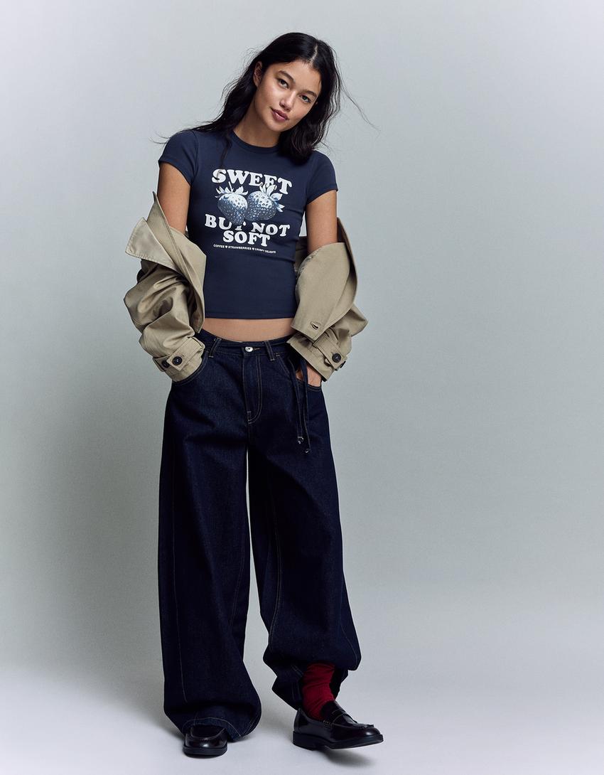 Maglietta a maniche corte con stampa-Marino