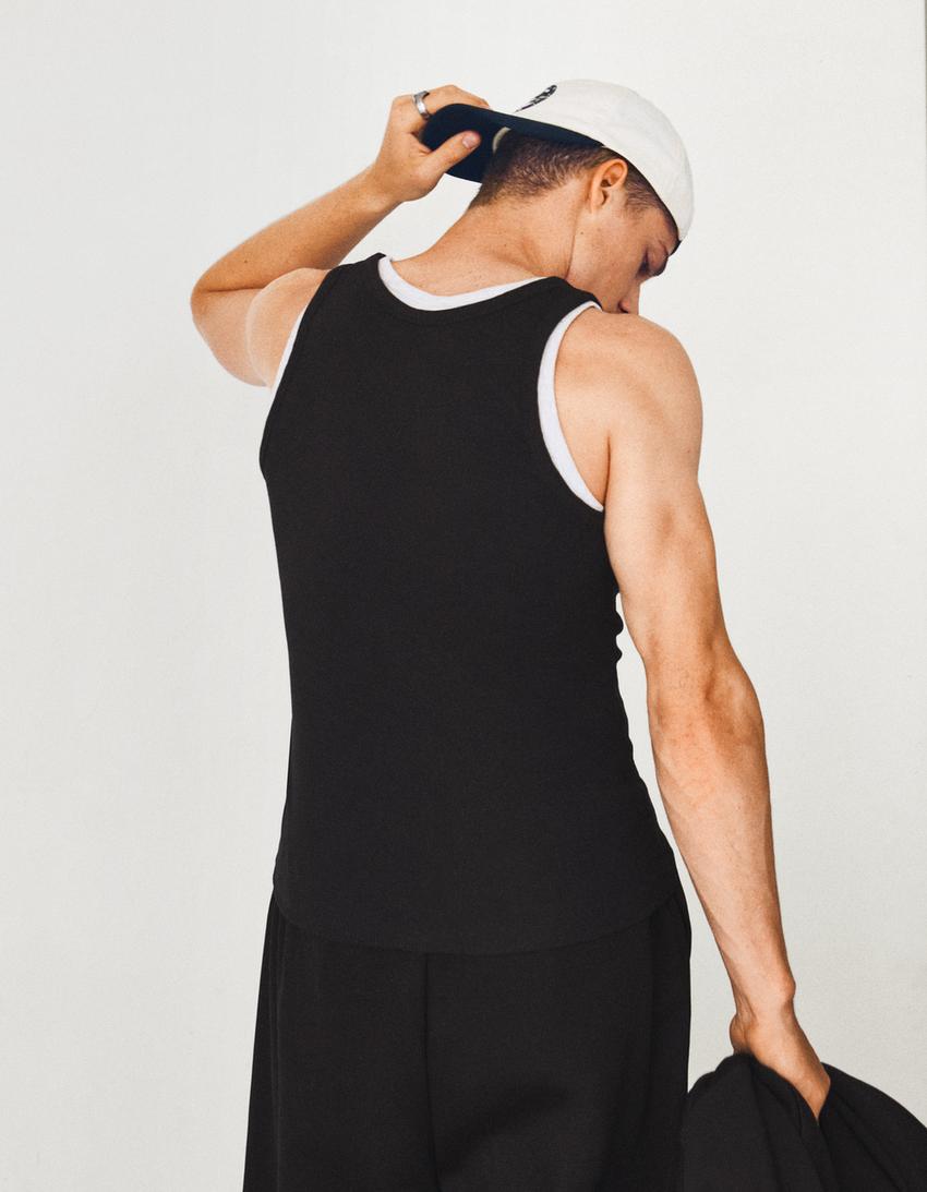 Double strap camisole-Black