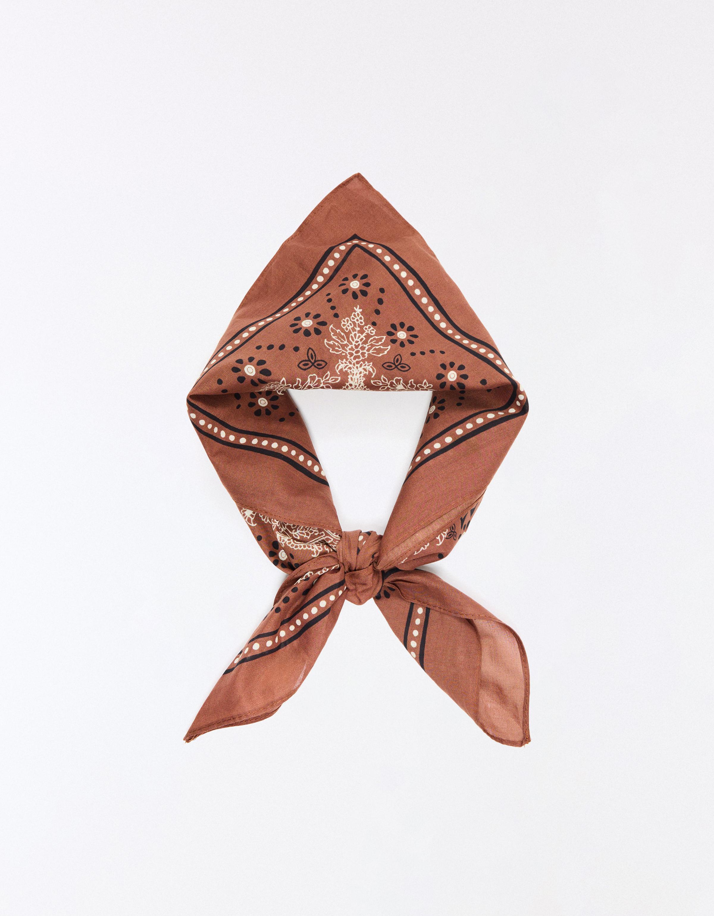 Classic printed bandana — Brown