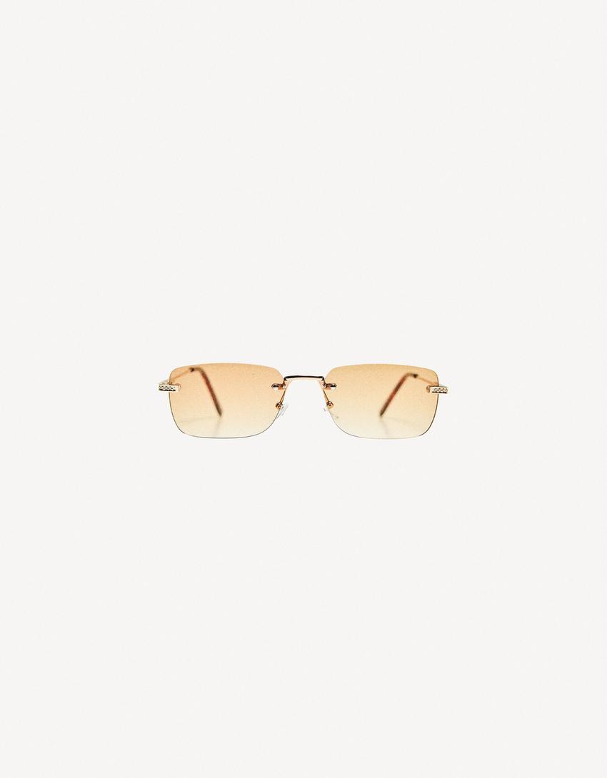 Lunettes de soleil métalliques Homme Bershka