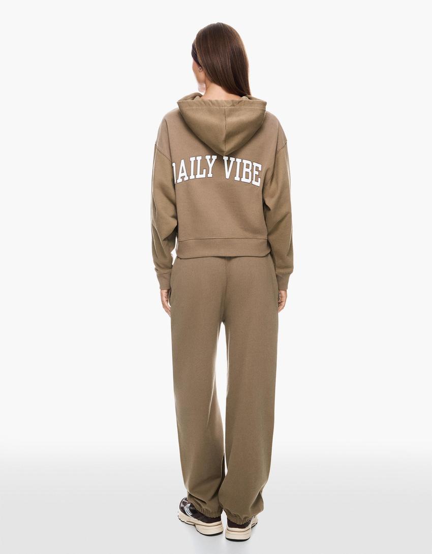 Embroidered plush sweatshirt and trousers set-Embroidered plush sweatshirt and trousers set-1