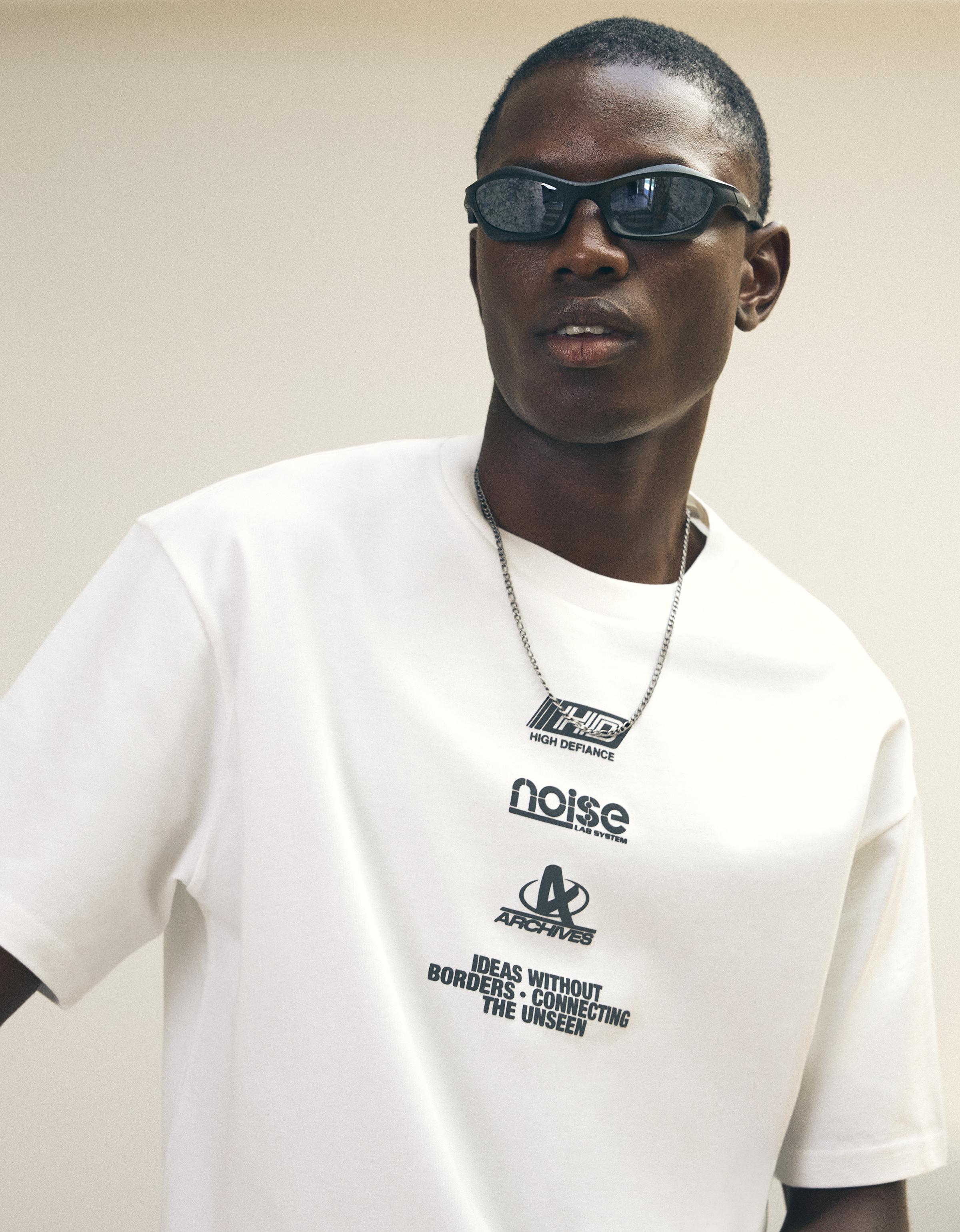 Relaxed fit print T-shirt — White
