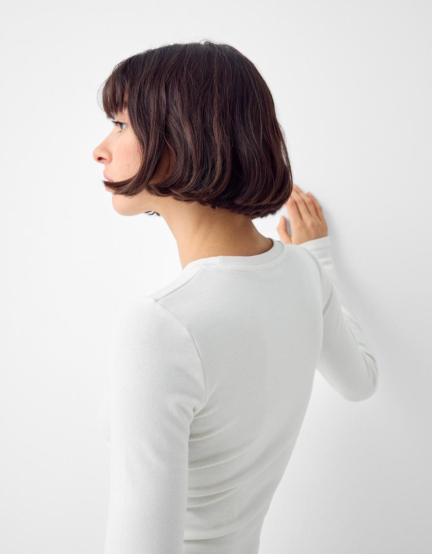 T-shirt manga comprida-Gelo-6