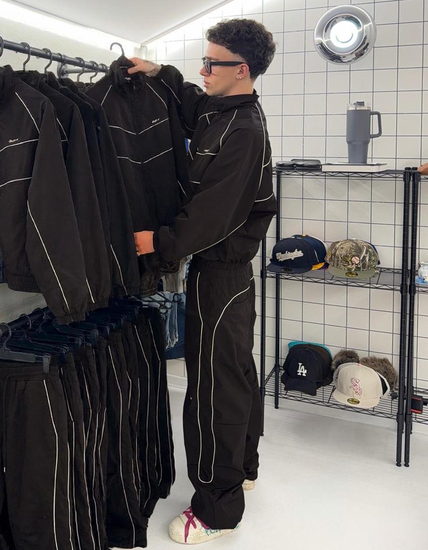 Super Baggy Hose aus Funktionsstoff-Schwarz