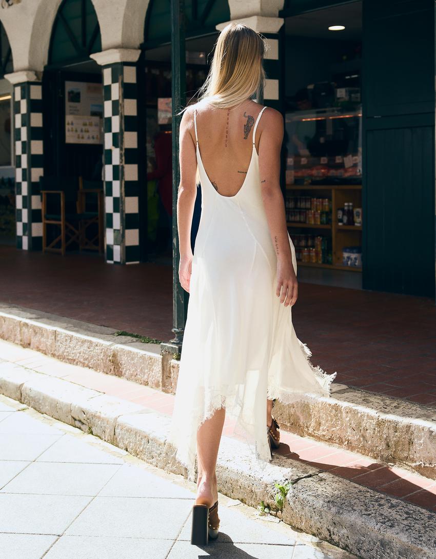Boho midi dress-Cream