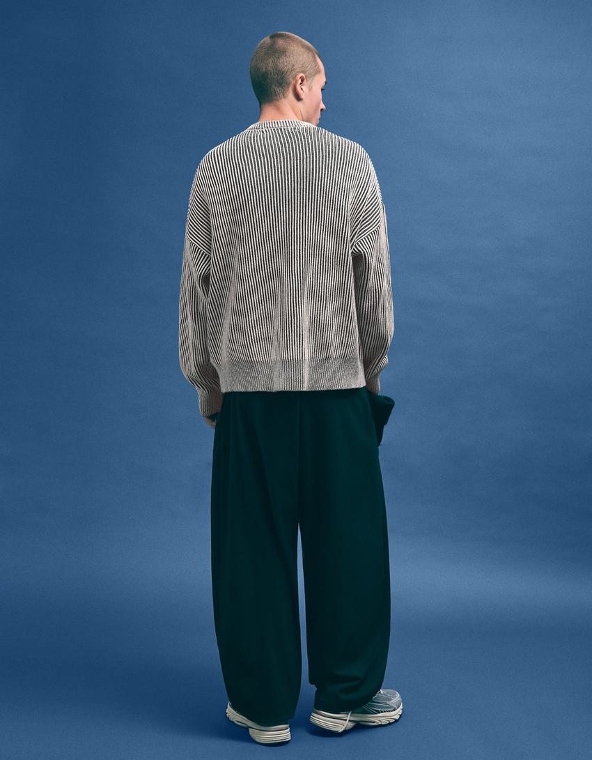 Jersey print-Gris