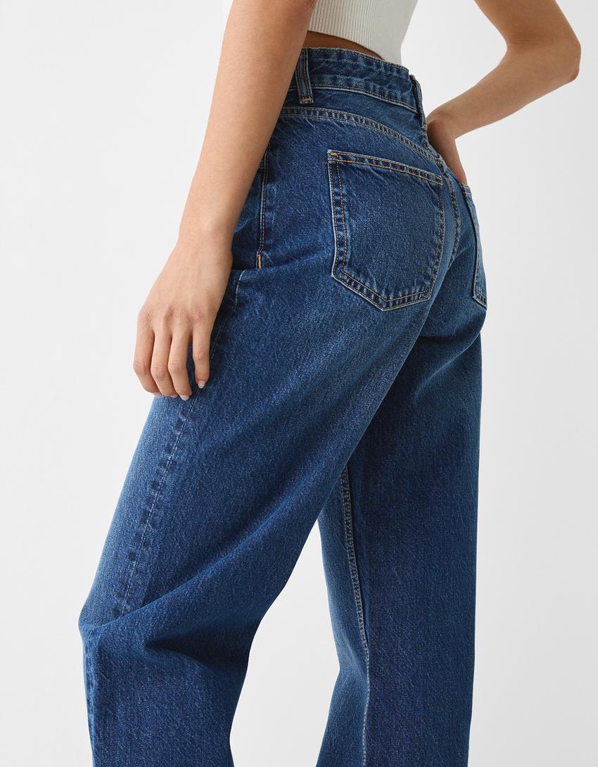 Wide-leg ’90s jeans-Blue-3