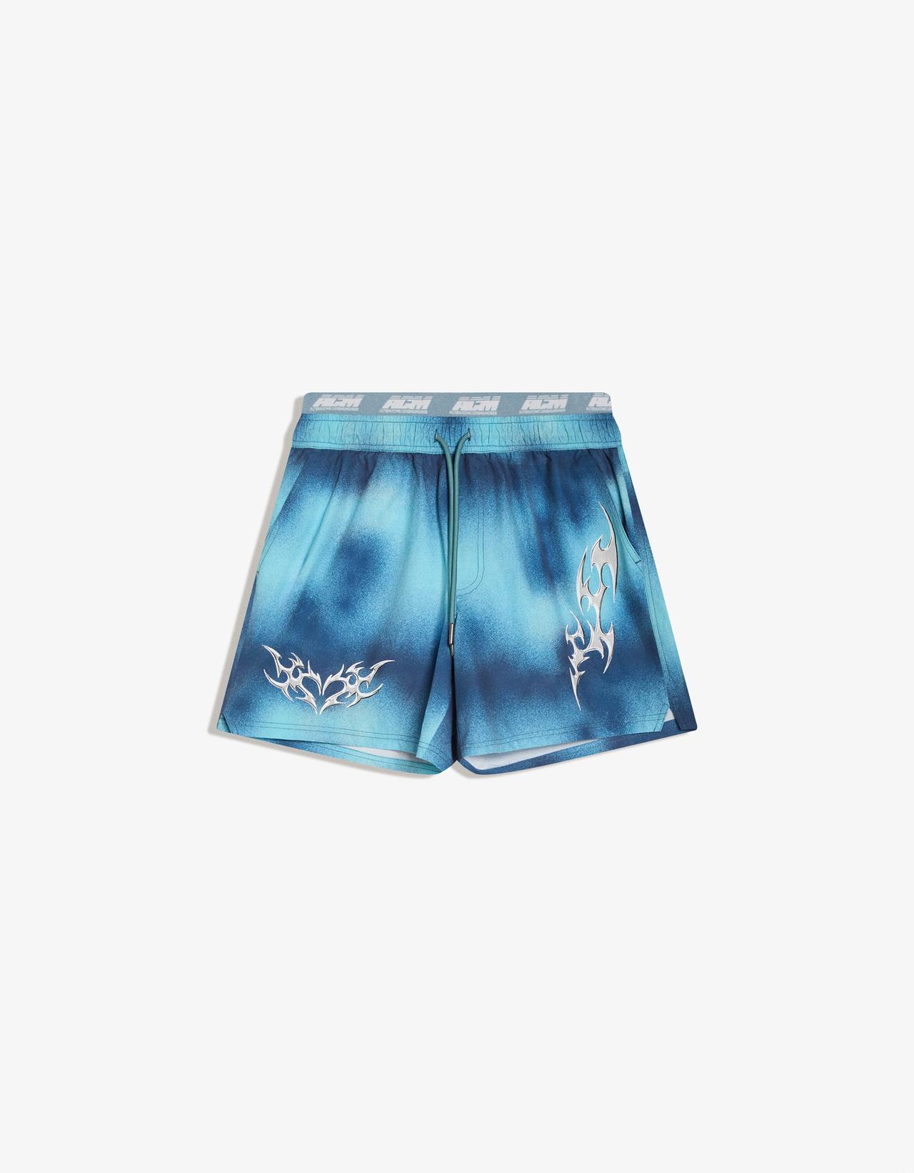 Boxy print swimsuit — Dark blue