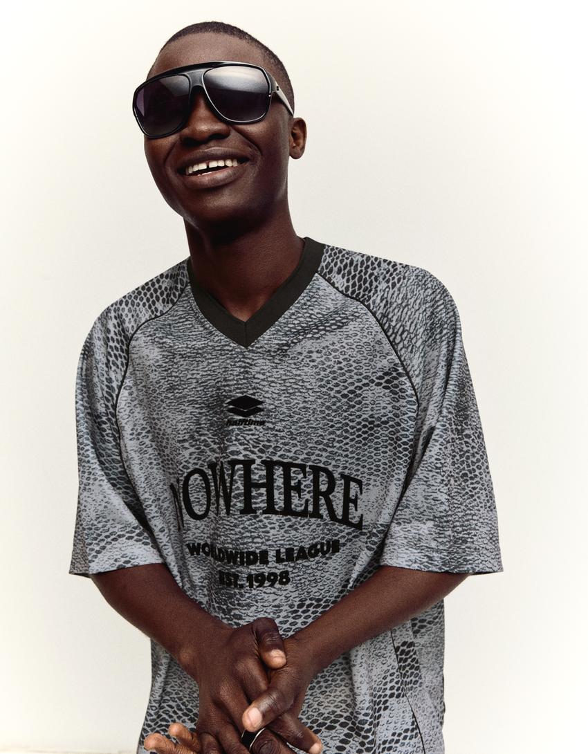 T-shirt technique imprimé manches courtes-Multicouleur