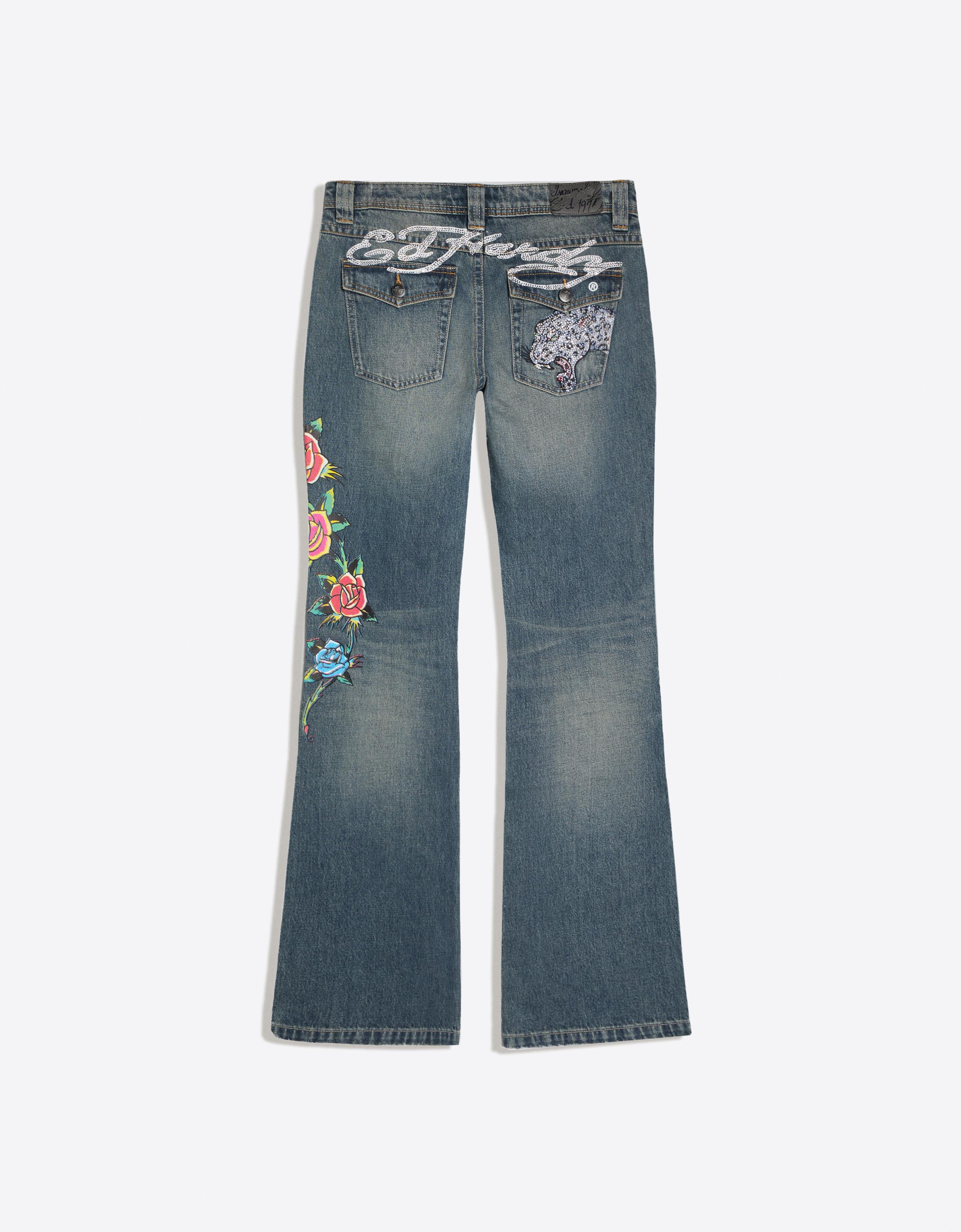 Boot-cut jeans ED HARDY X BERSHKA — Blue