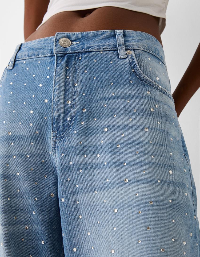 Jean baggy brillant-Bleu lavé-6