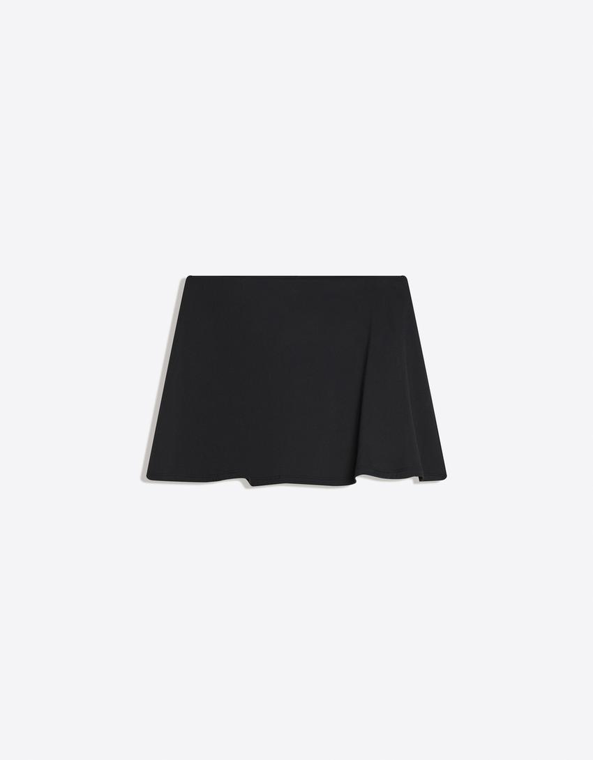 Mini skater skort-Black