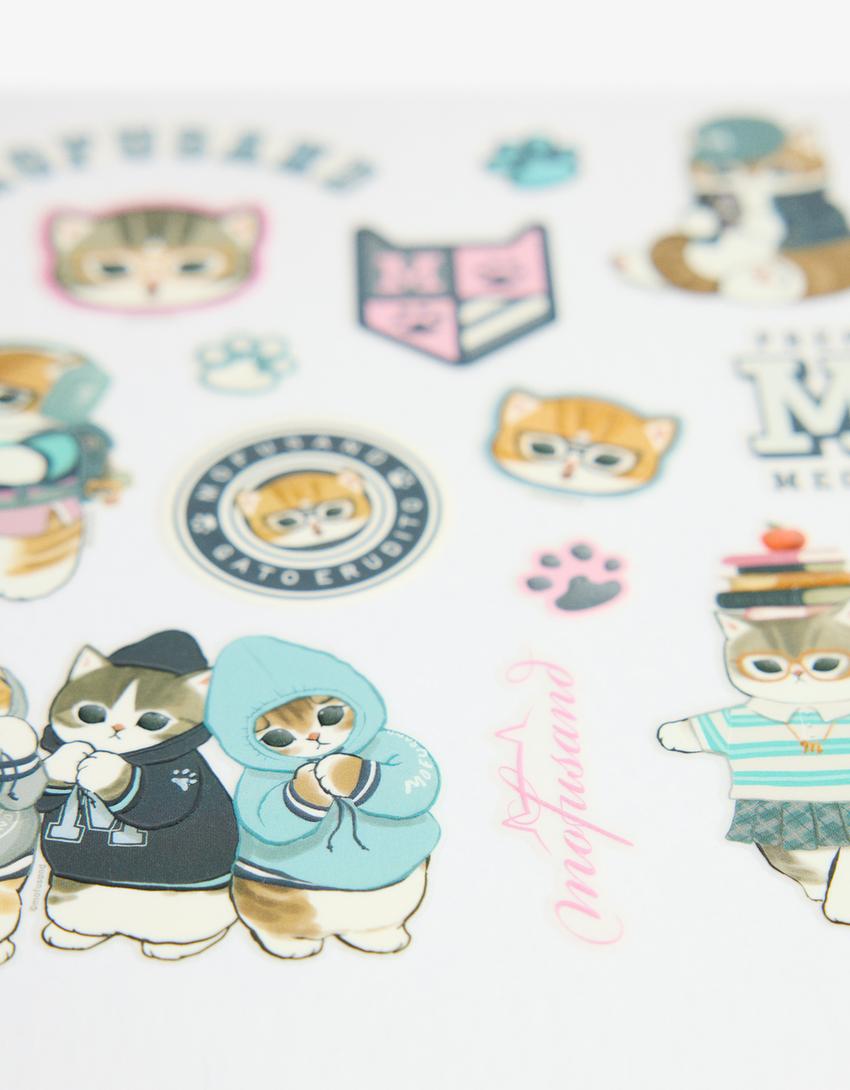 Mofusand stickers-Blue-1