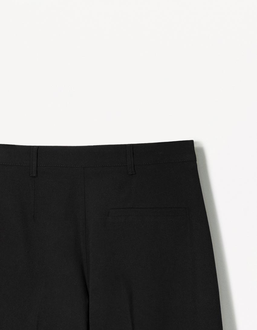 Pantalón wide leg-Negro