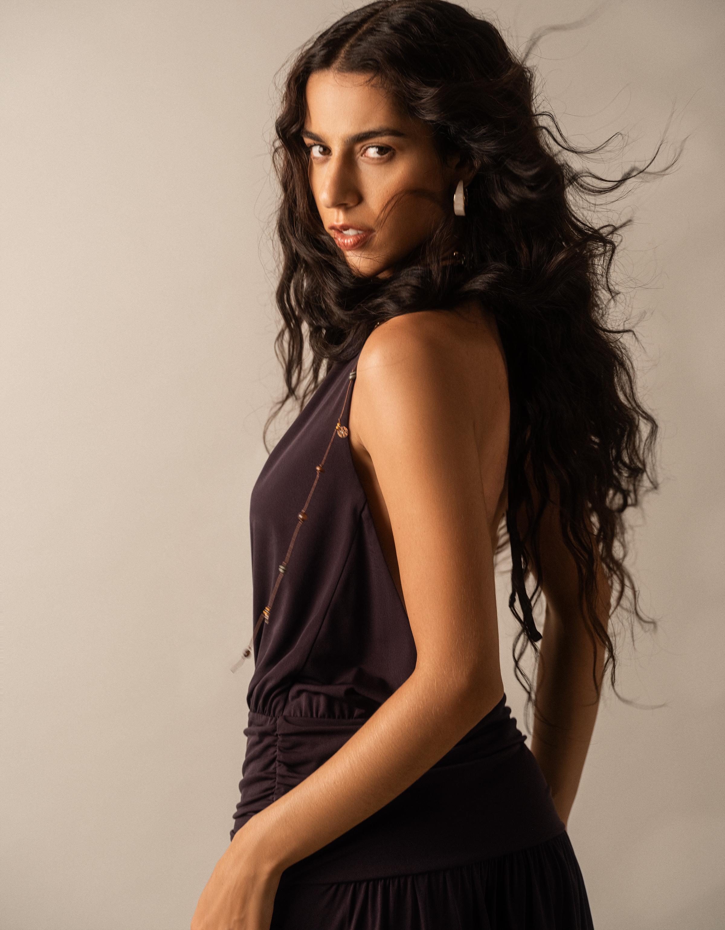 Halter midi elbise - Görsel 4