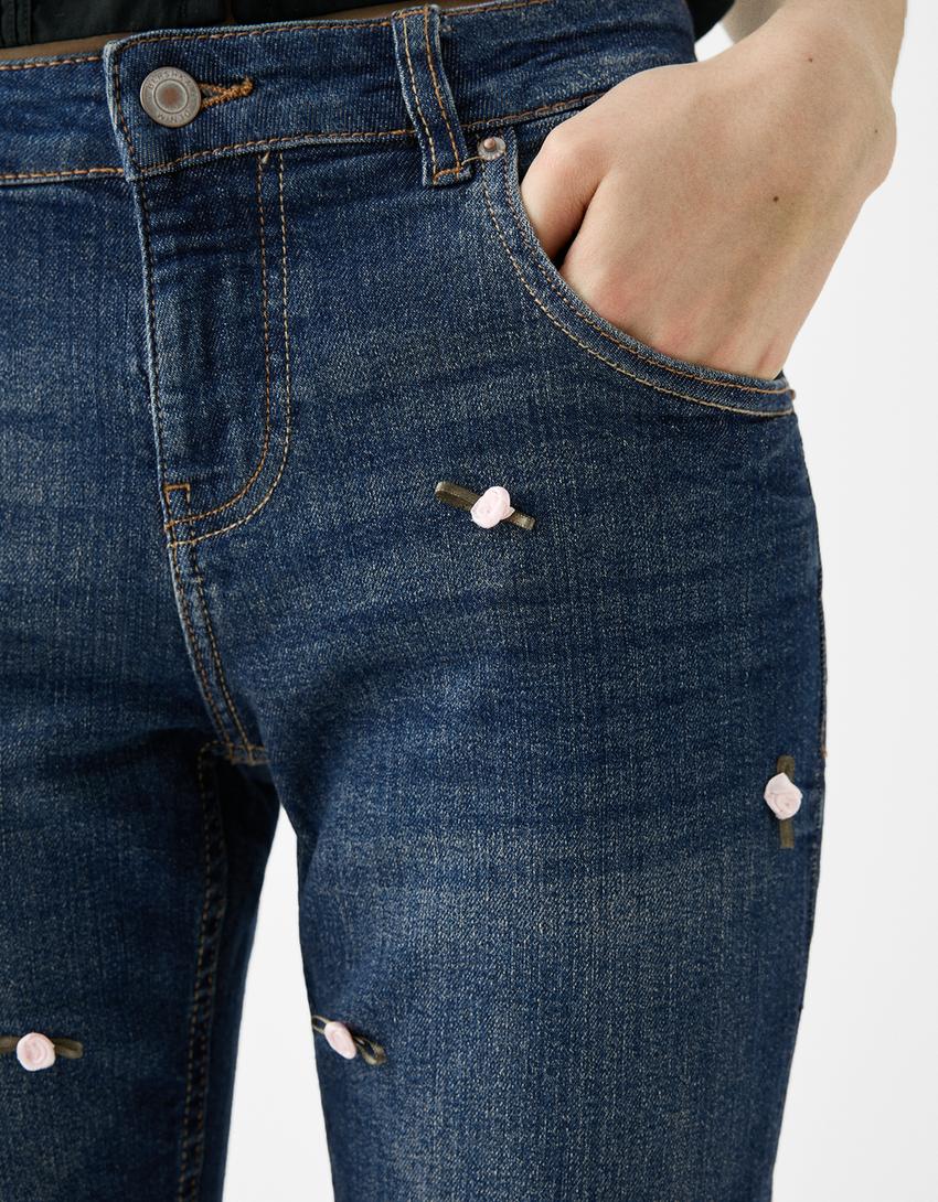 Jeans straight low waist-Azul-6