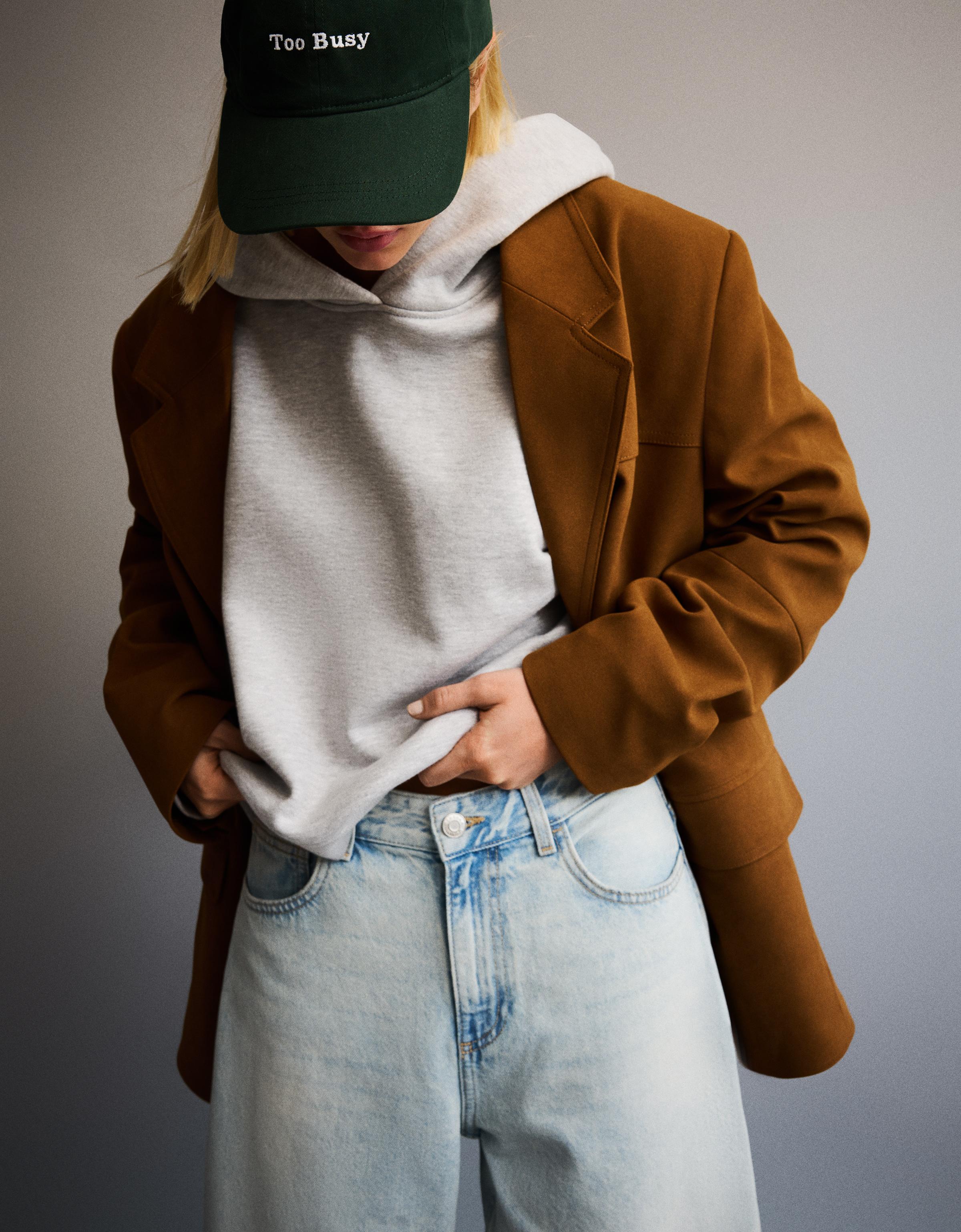 Yüksek bel geniş paça barrel fit jean - Görsel 129