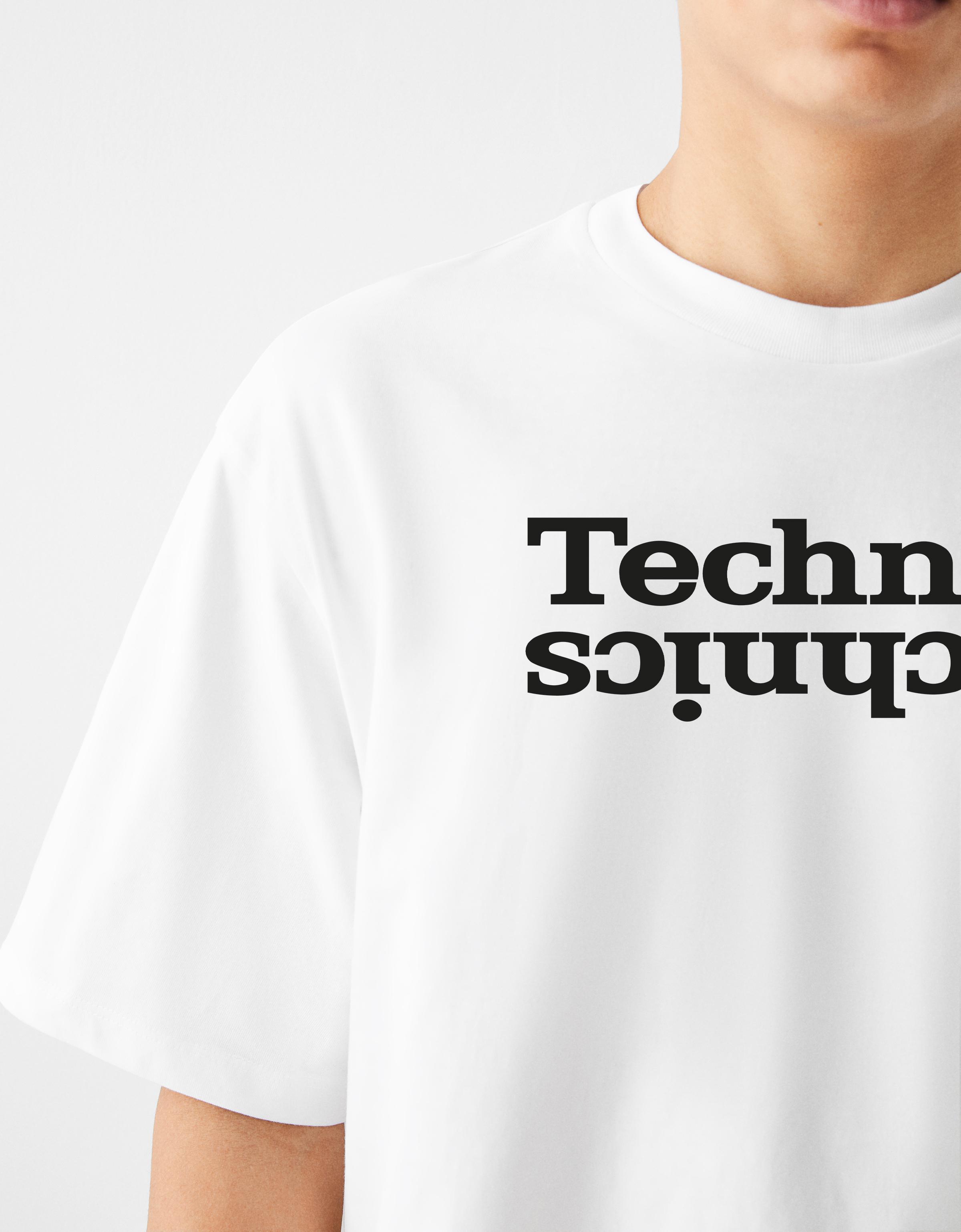 Technics cropped short sleeve T-shirt - Short Sleeve - Men
