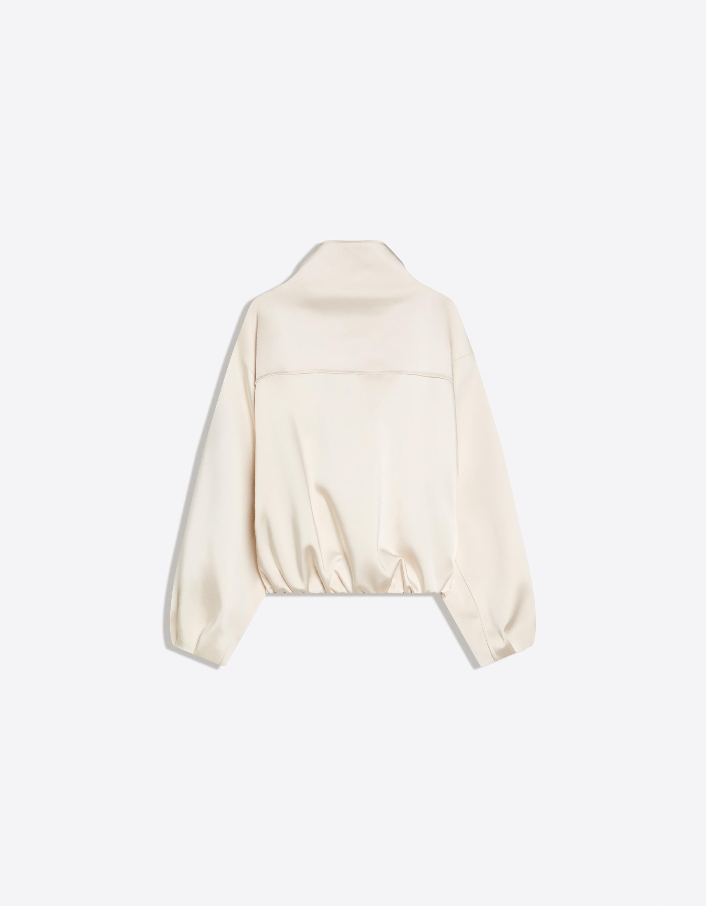 Satin high-neck jacket