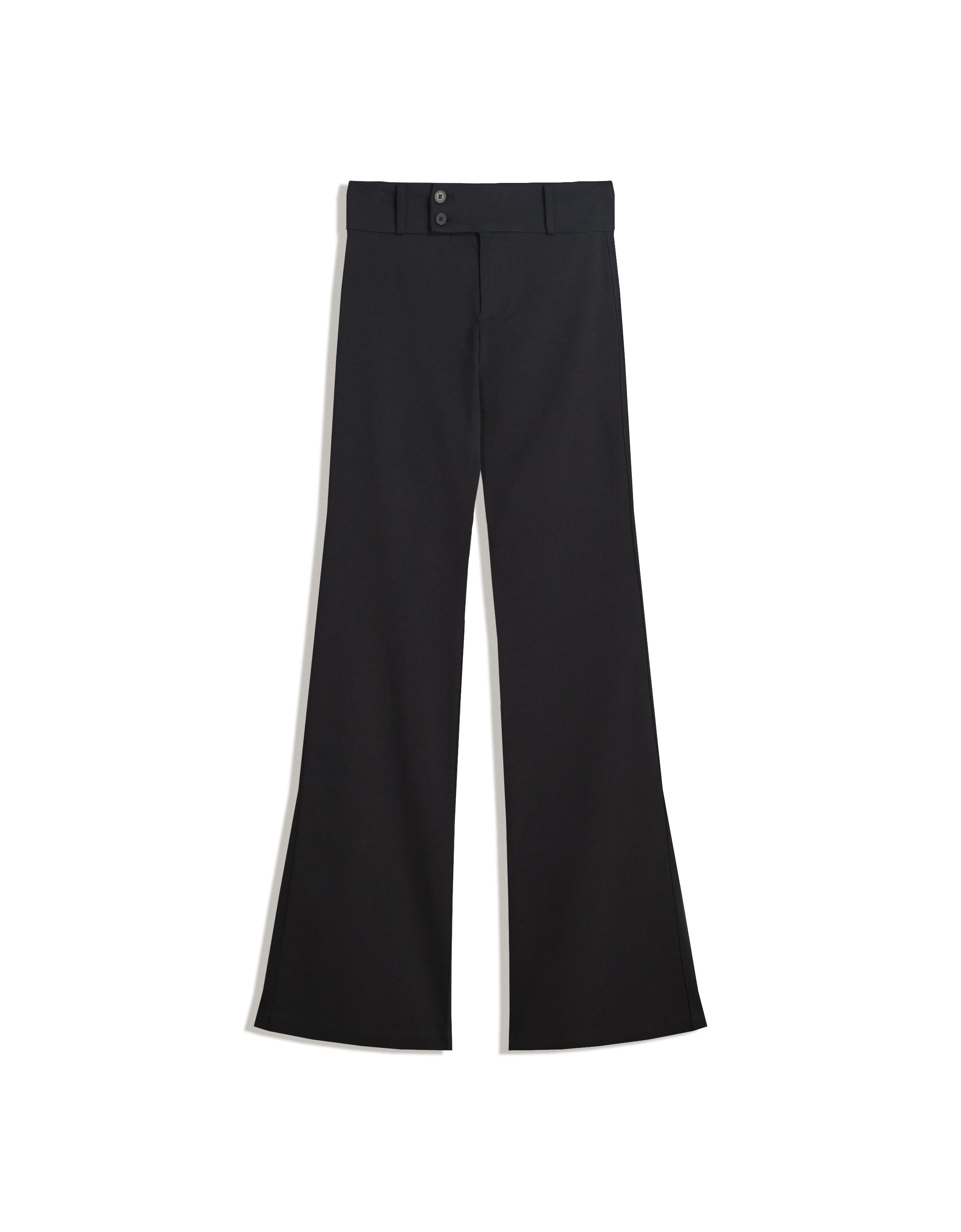 Bershka Bengalin kumaş flare fit pantolon görsel 4