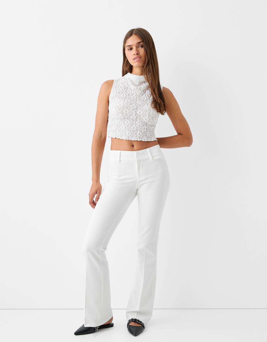 توب دانتيل بدون أكمام-أبيض-3