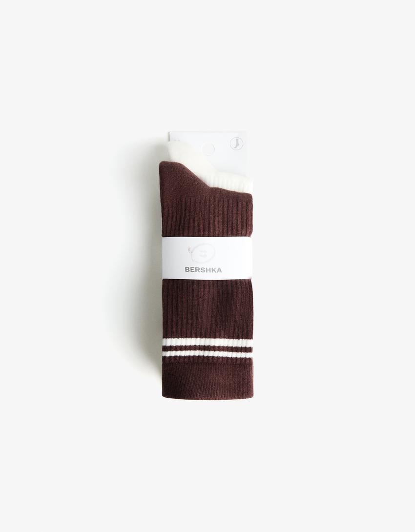 Sokken 2-pack-Bruin