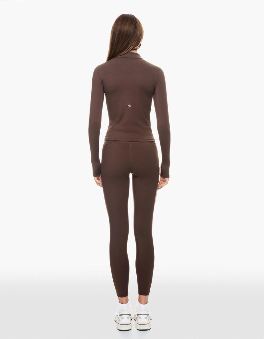 Jaqueta cremallera quick dry & breathable-Marrón-4
