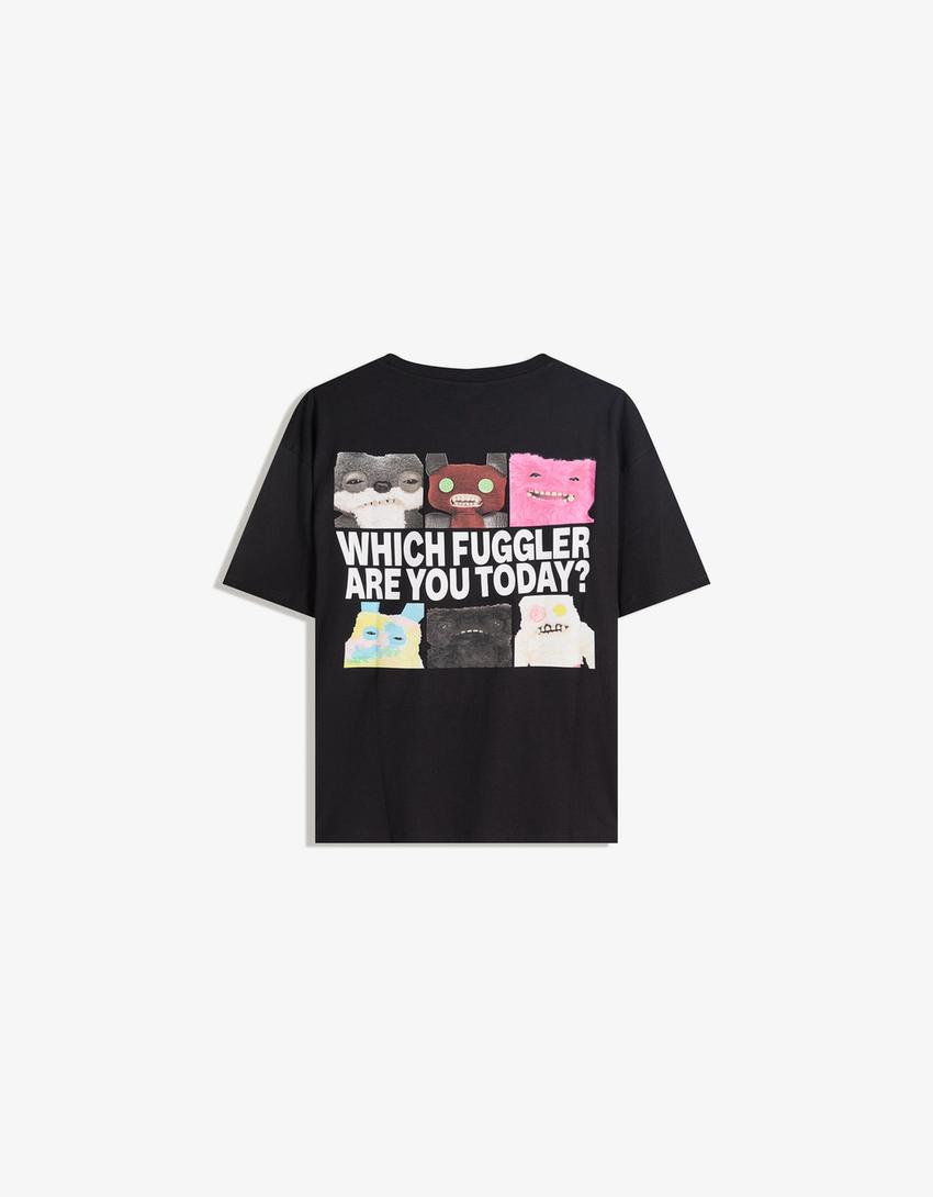 Camiseta Fugglers manga curta estampada-Preto