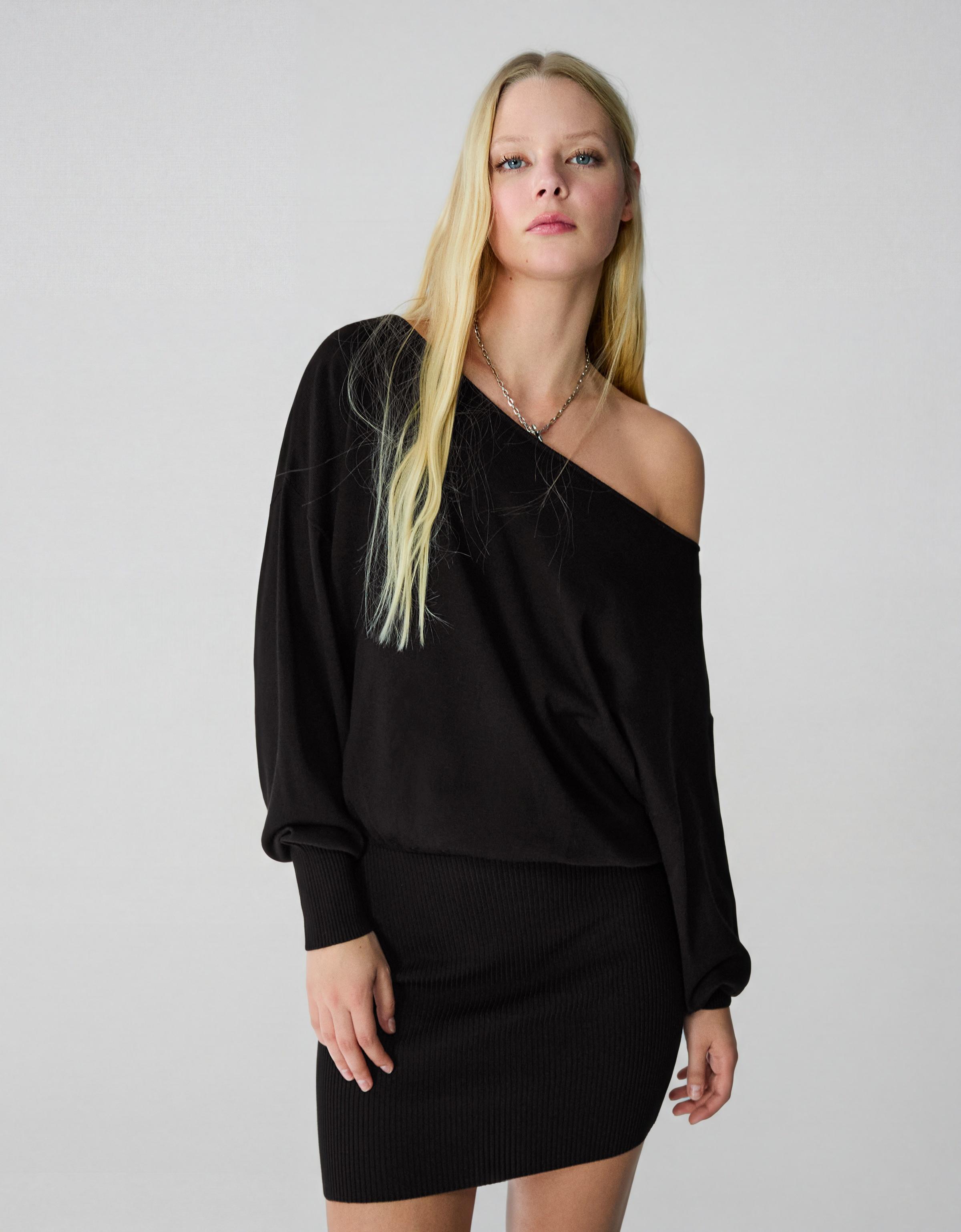 Fitilli asimetrik mini elbise - Görsel 49