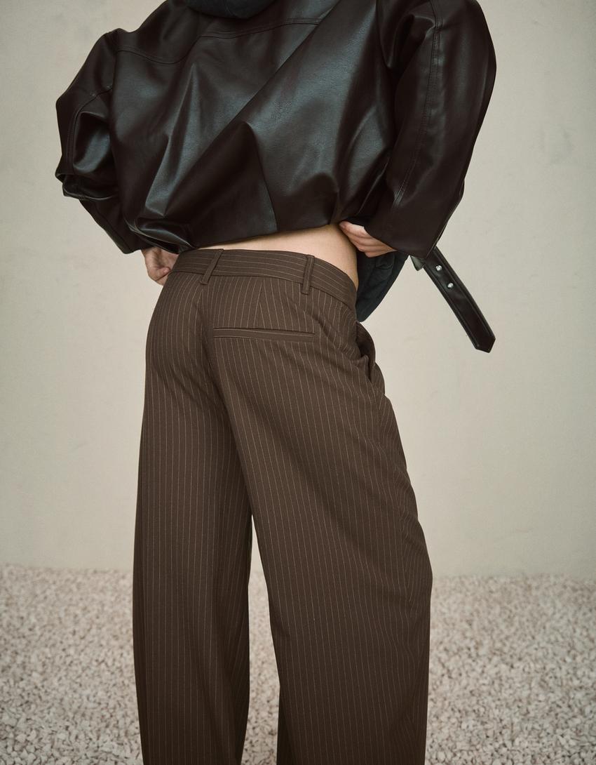 Pantalon tailoring-Marron