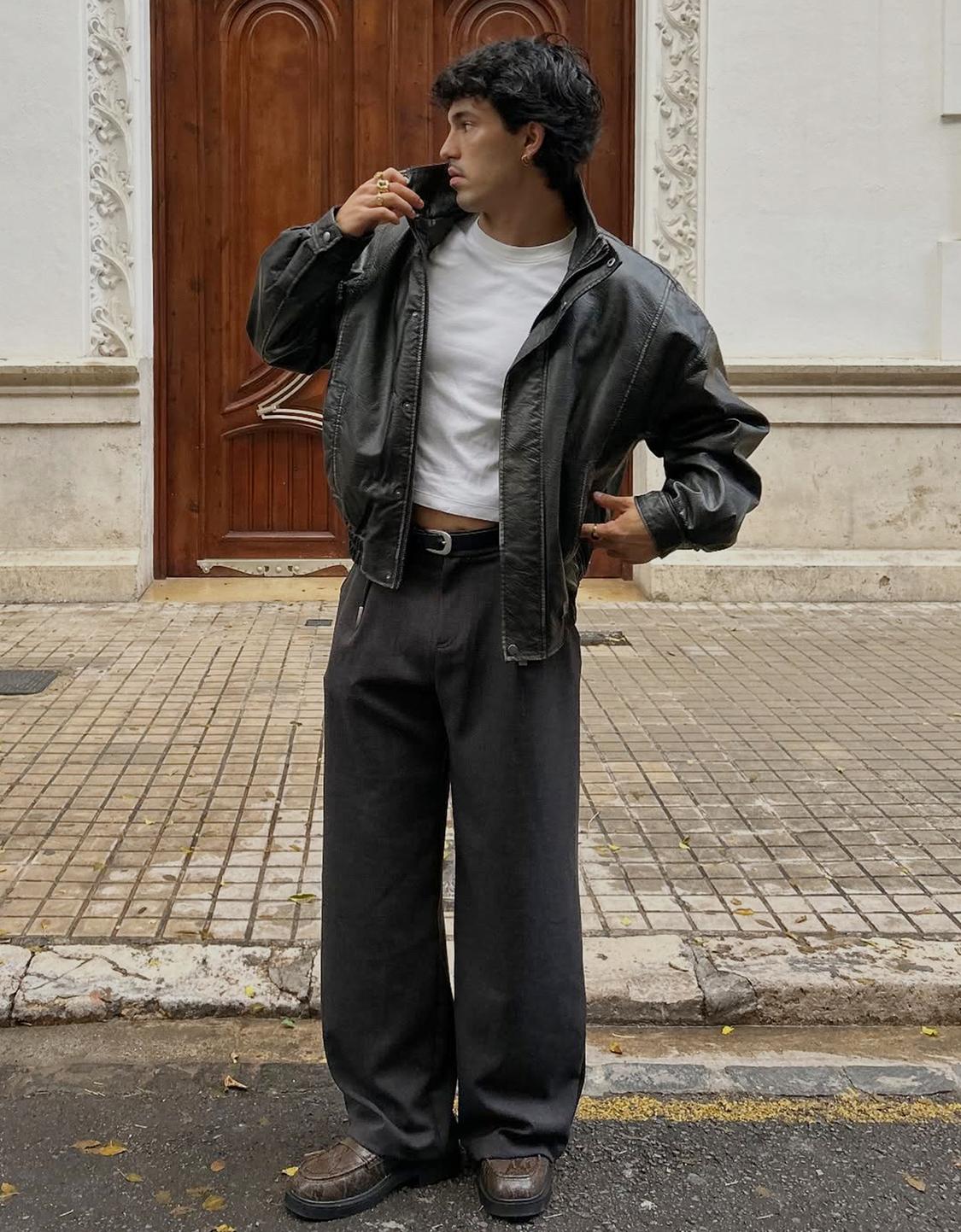 Leather effect jacket