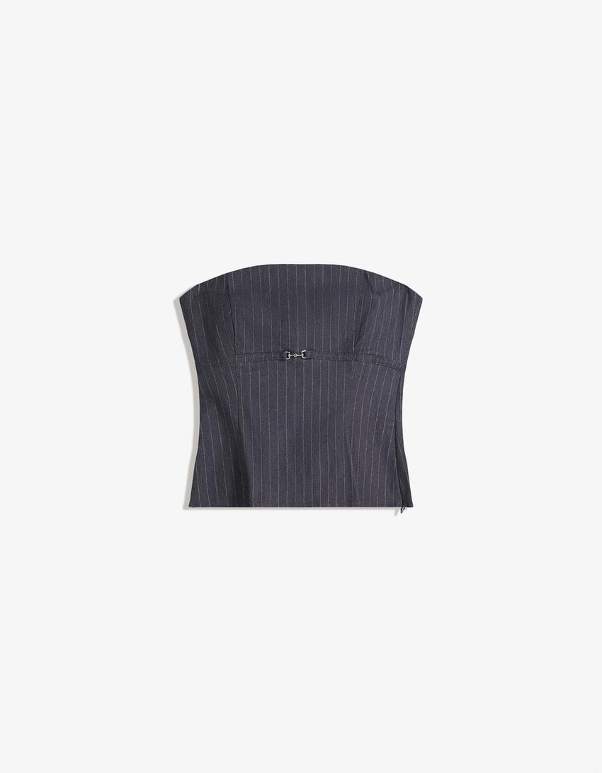 Haut bandeau ceinture-Bleu foncé