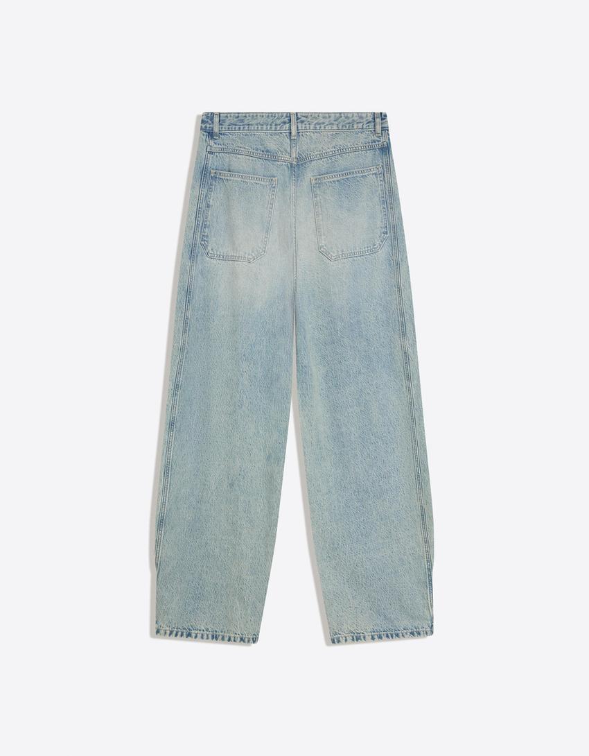 Barrel jeans-Gewassen blauw