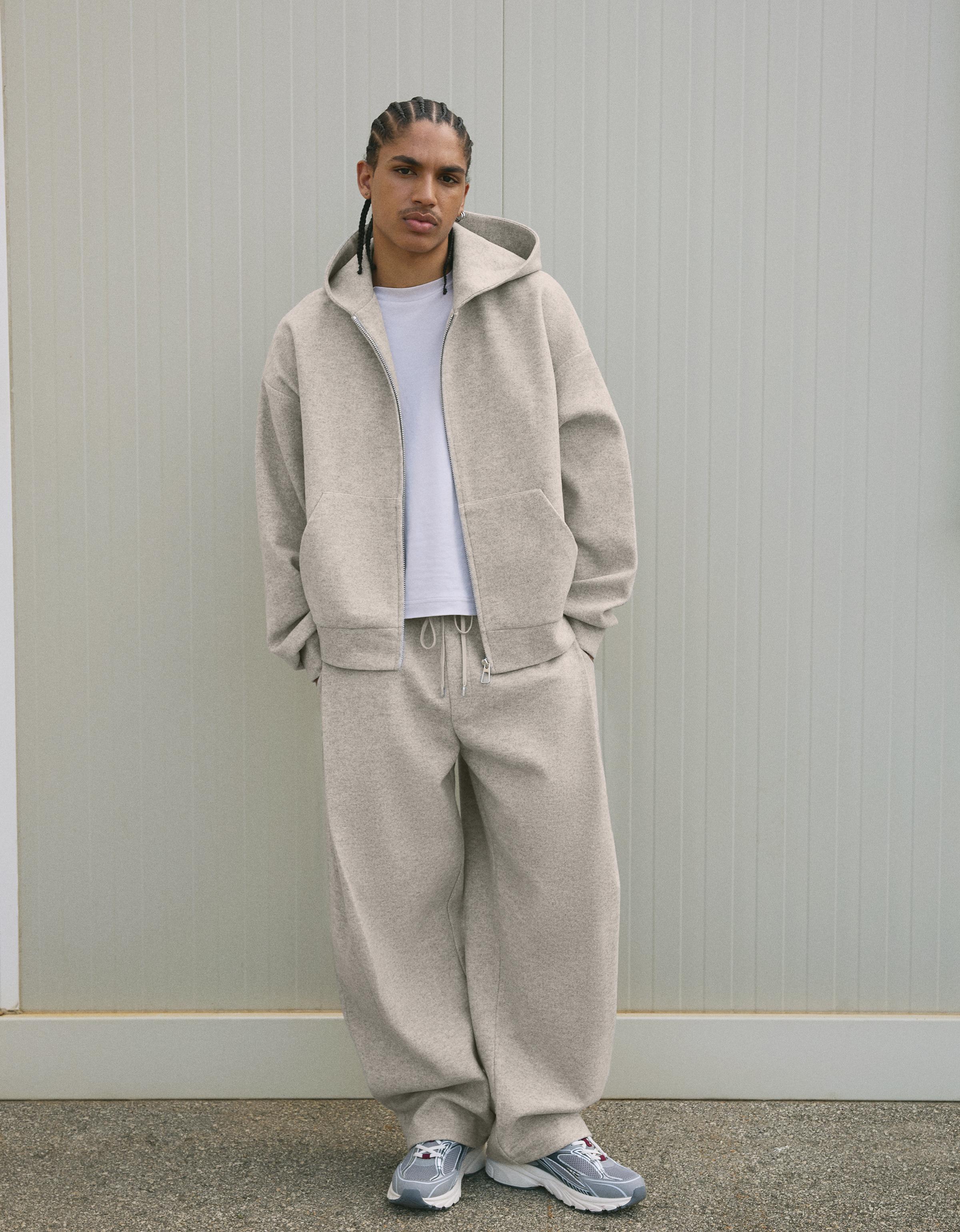 Bershka Ballonhose Mit Bundfalten Herren L Grau