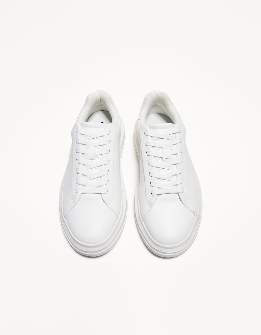 Sneaker mit dicker Sohle-Weiss-4