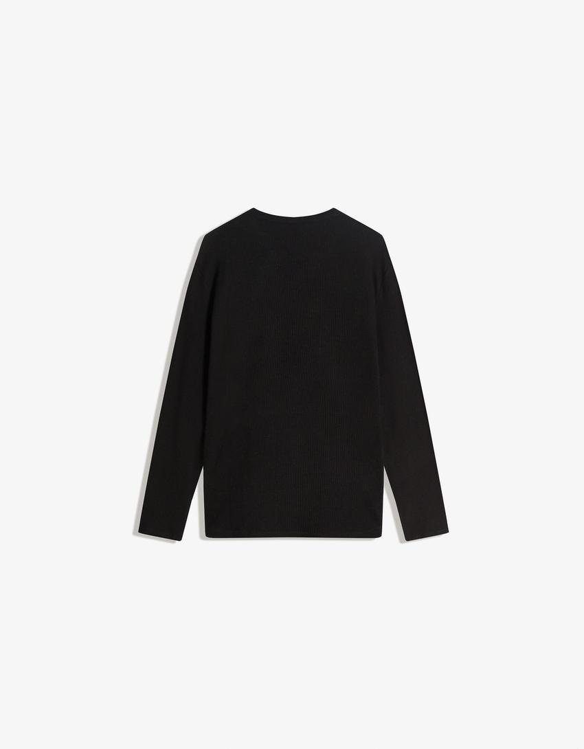 ჰენლის გრძელმკლავიანი მომდგარი მაისური-შავი