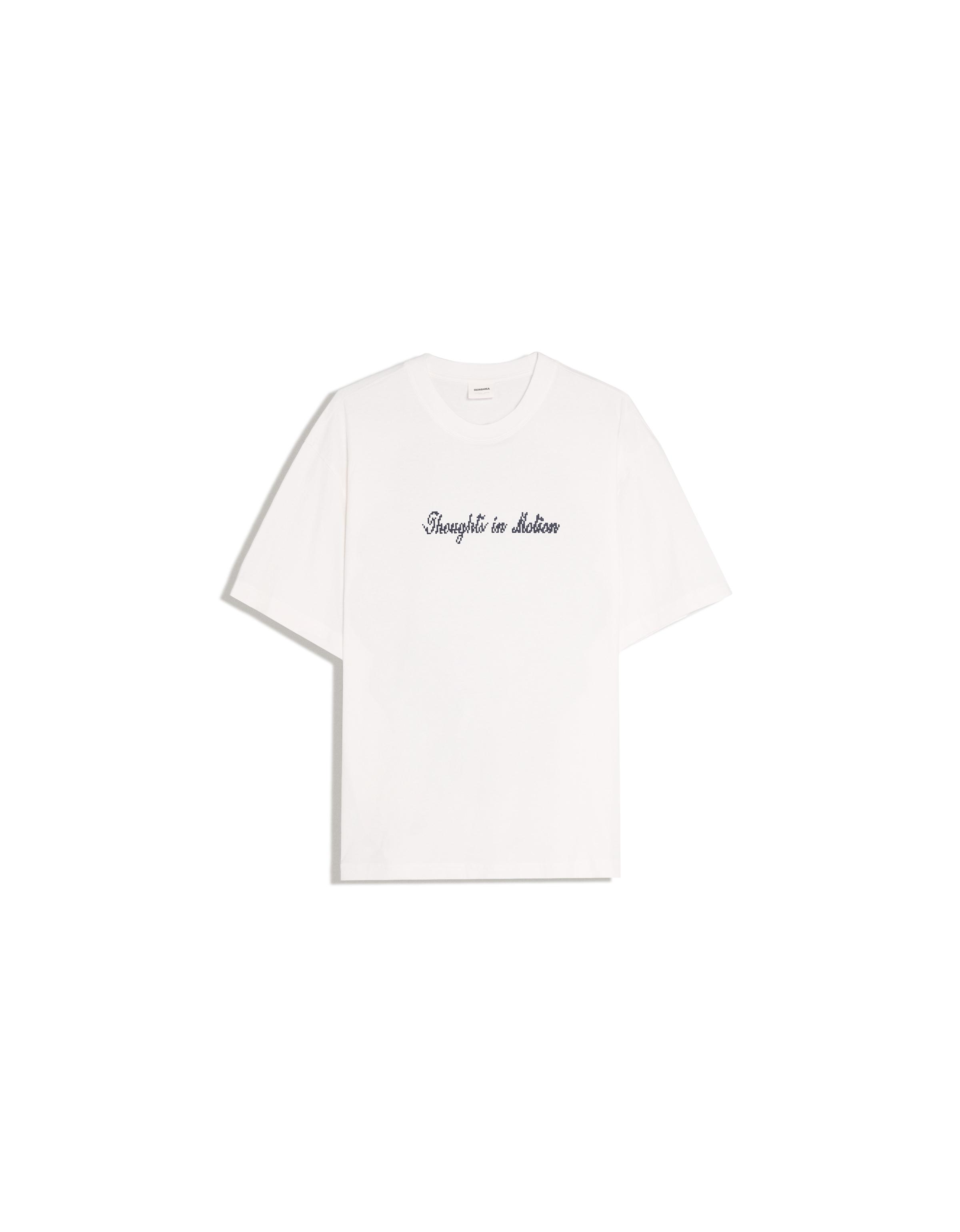 Bershka Kısa kollu baskılı relaxed fit tişört görsel 2