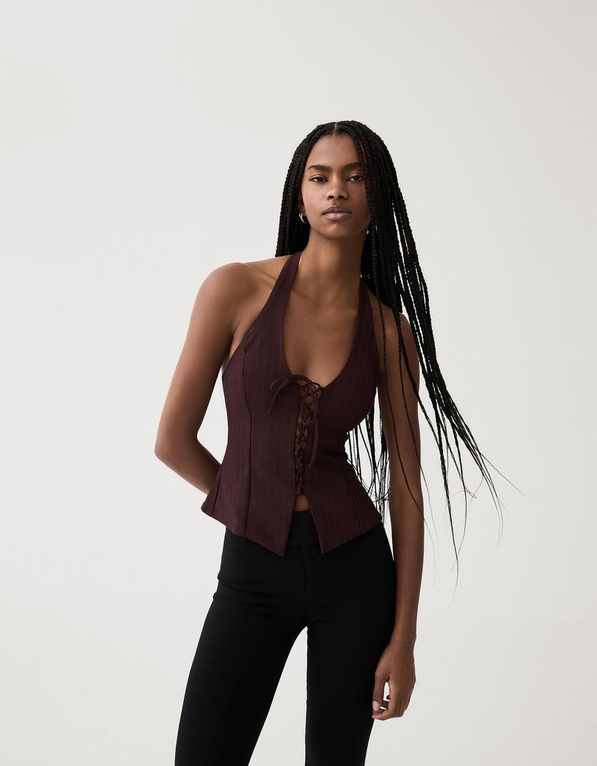 Bengaline halter top-Red-2