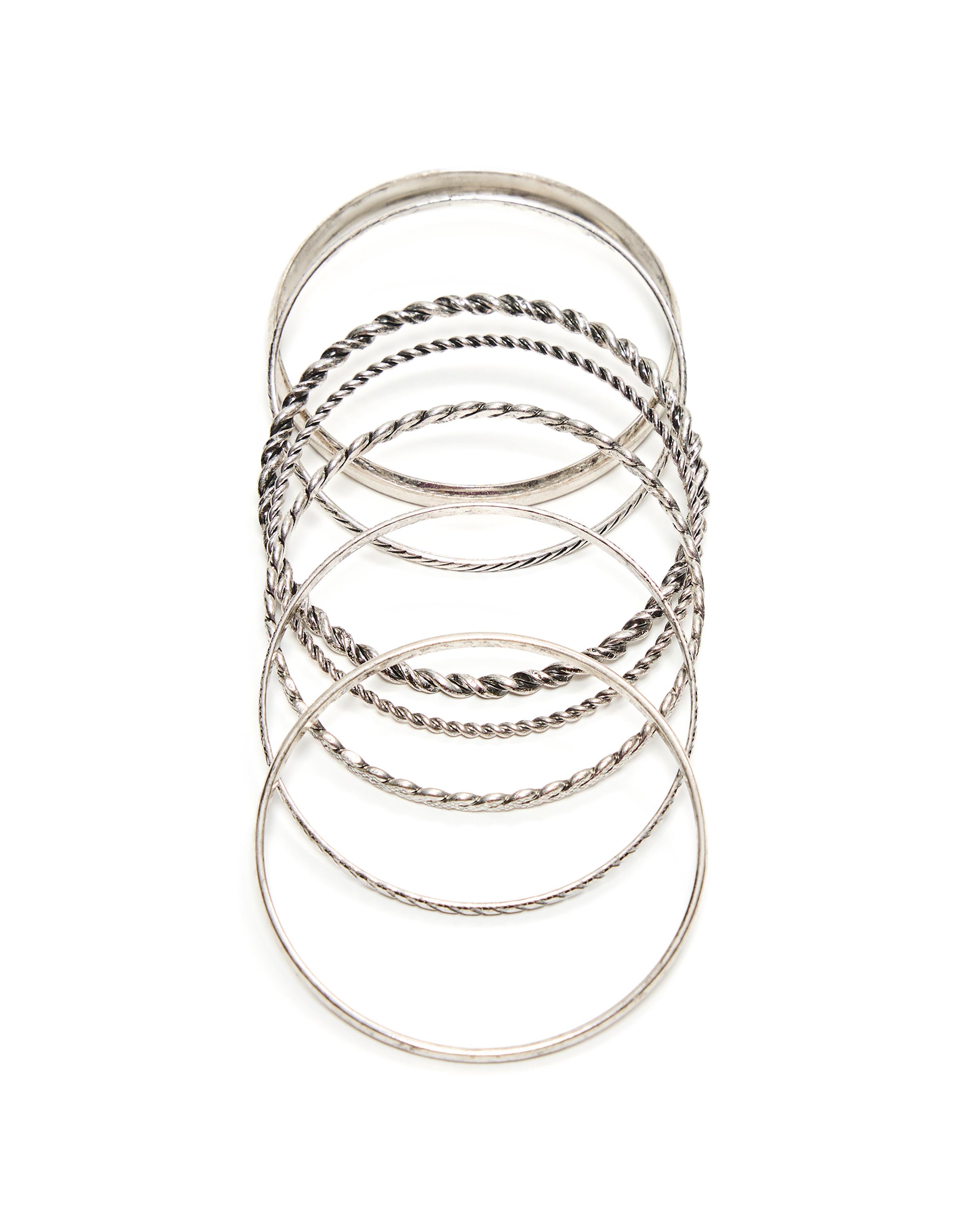 Pack of 7 fine bracelets — Silver