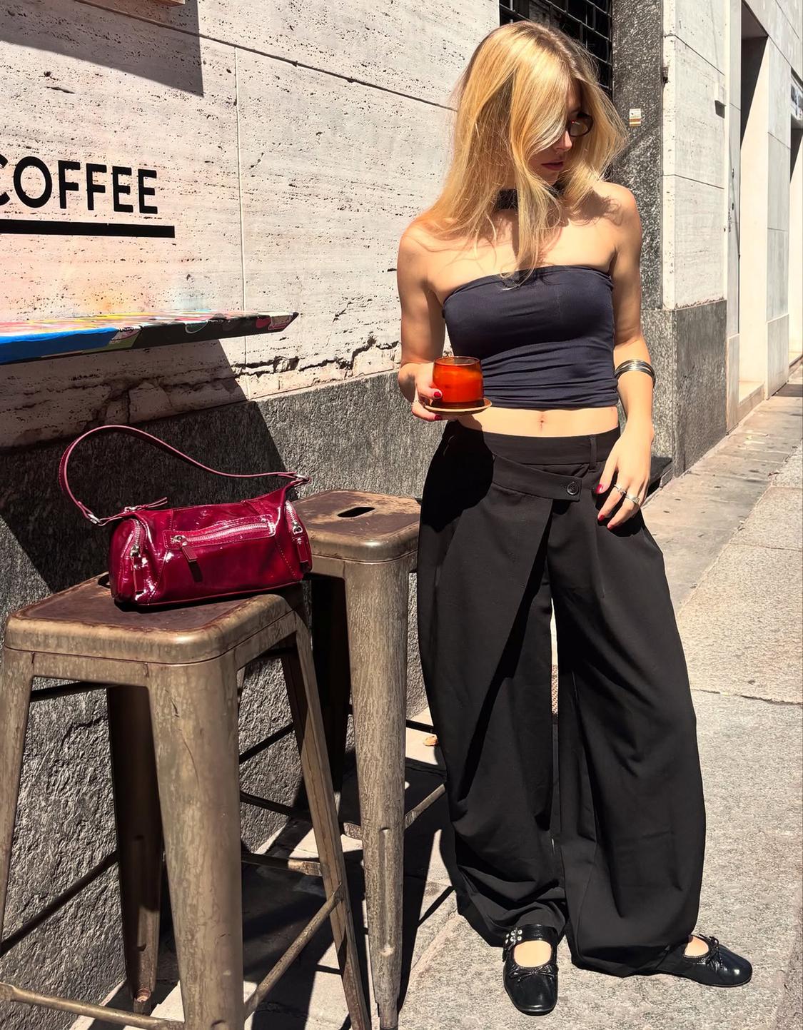 Scarf-style bandeau top