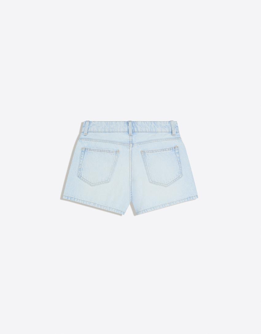 ’90s denim shorts-Light blue