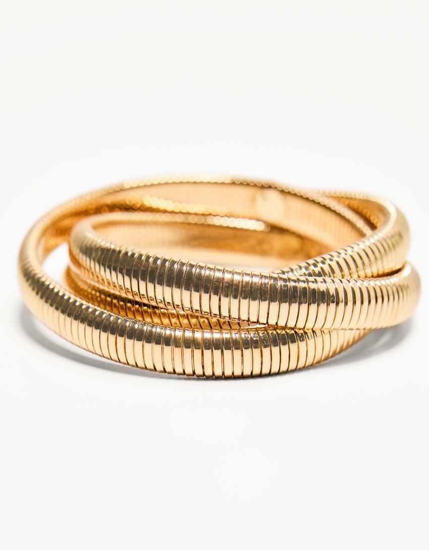 3-pack of stretch bracelets-Gold-1