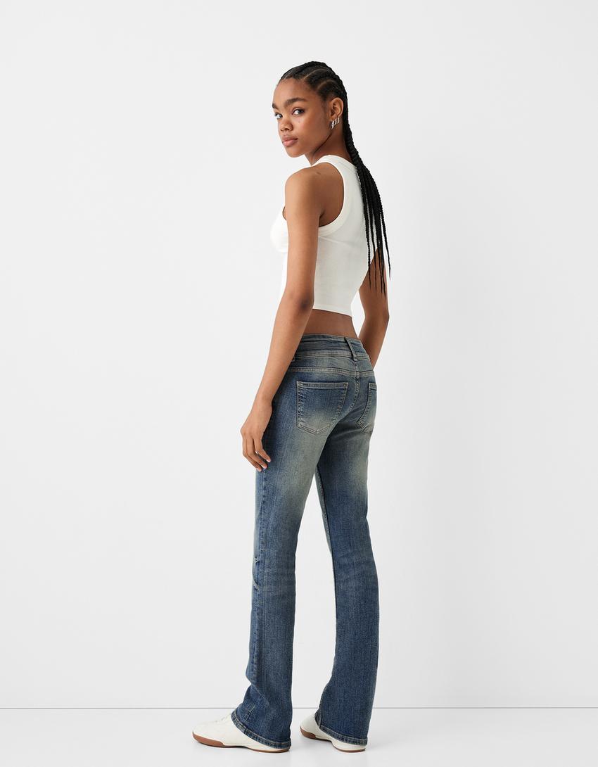 Low waist boot-cut jeans-Washed out blue-2