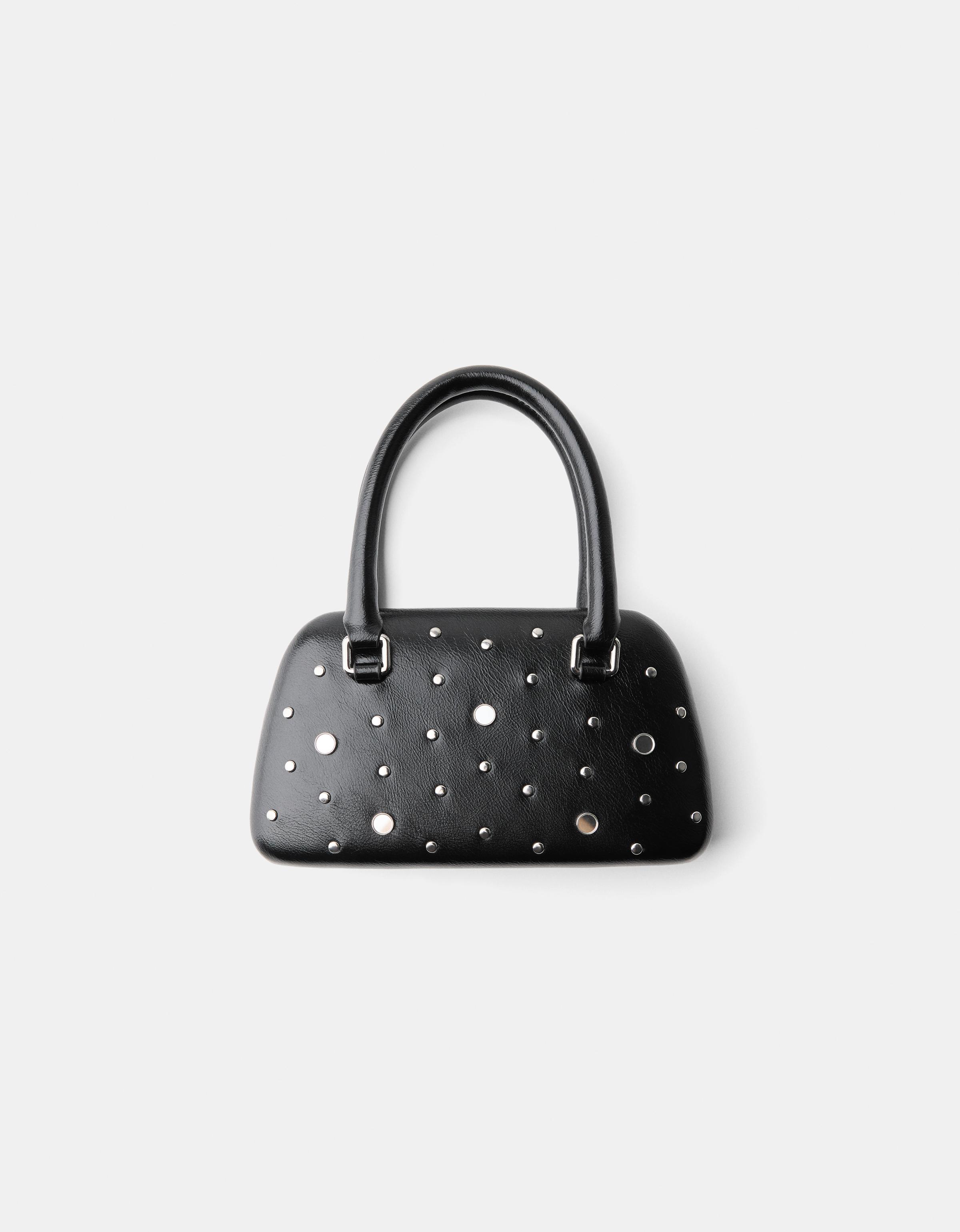 Bershka Starre Tasche Mit Spiegeln Damen Schwarz