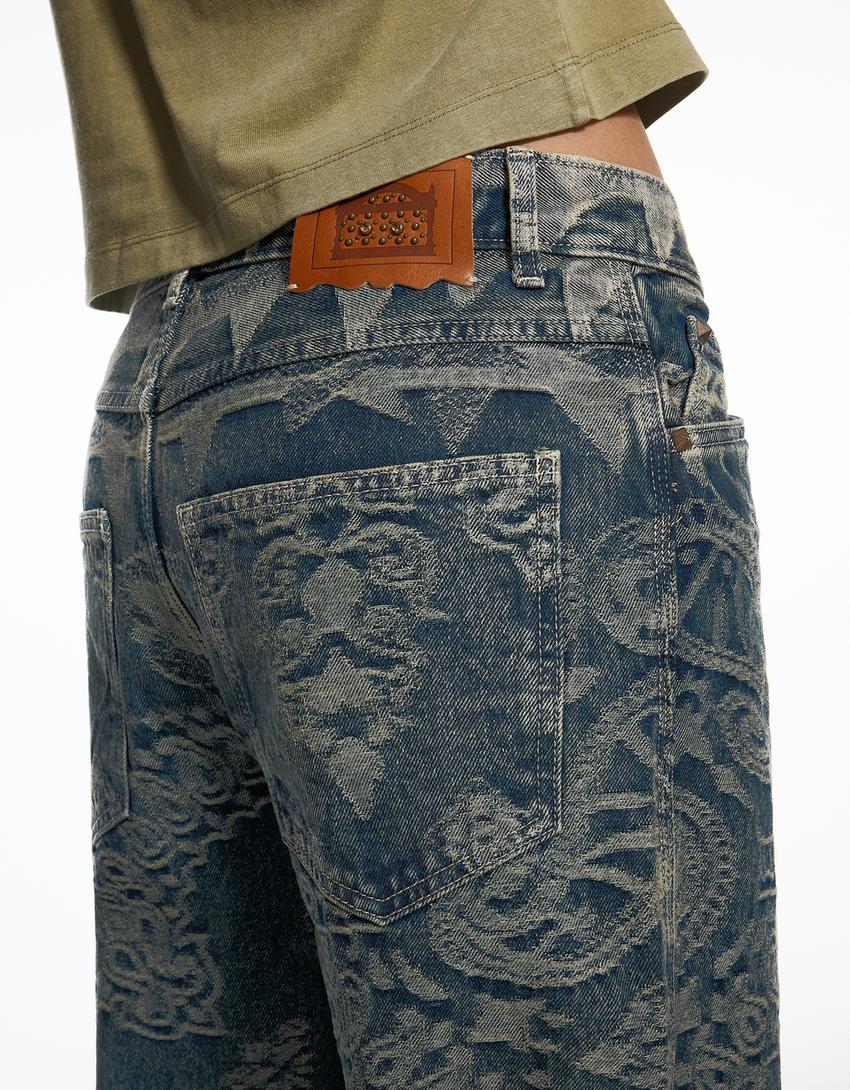 Jeans baggy fit ARIES X BERSHKA-Bleu lavé