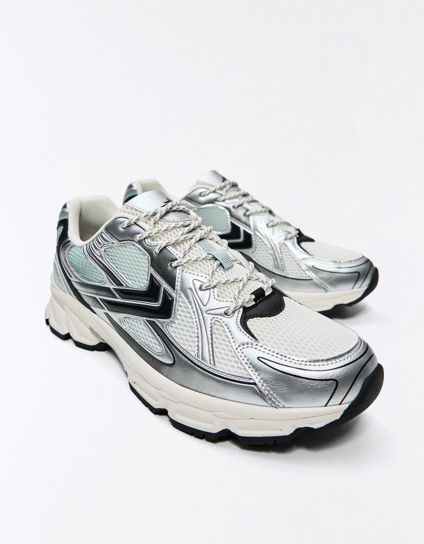 MULTI-PIECE SNEAKERS-WHITE