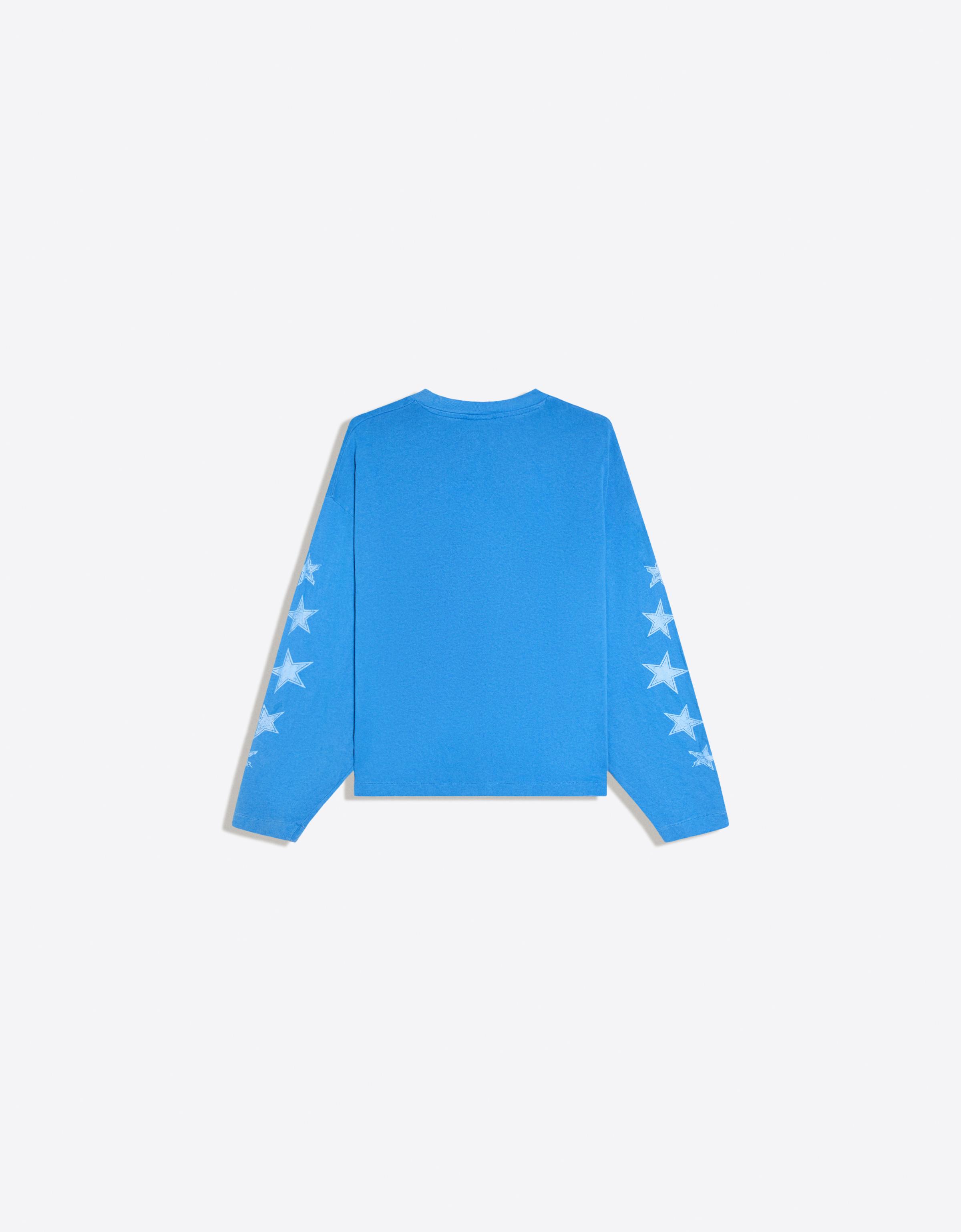 Long-sleeved print T-shirt — Blue