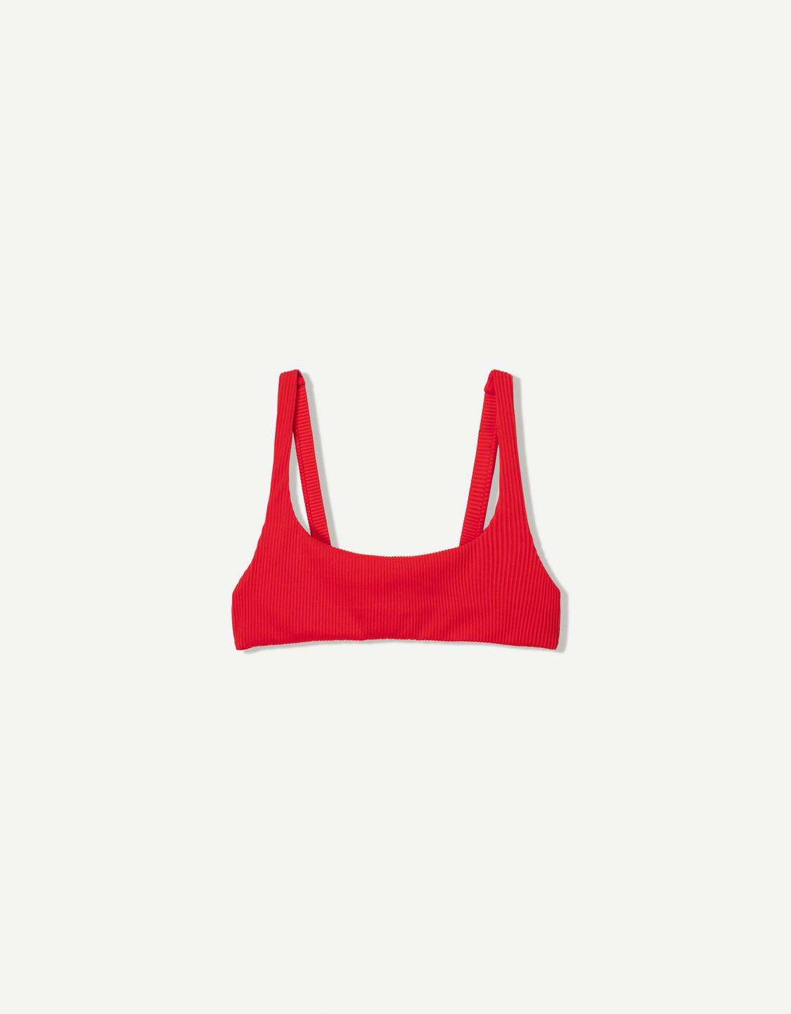 Ribbed bikini top