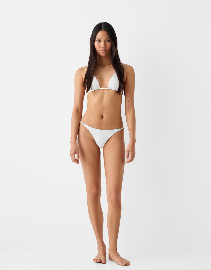 Ensemble haut et bas de bikini-Blanc-0