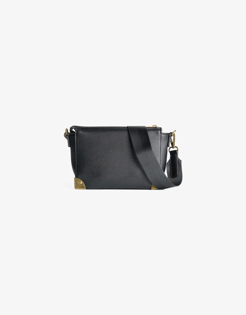 Pehmeä crossbody-laukku-Musta